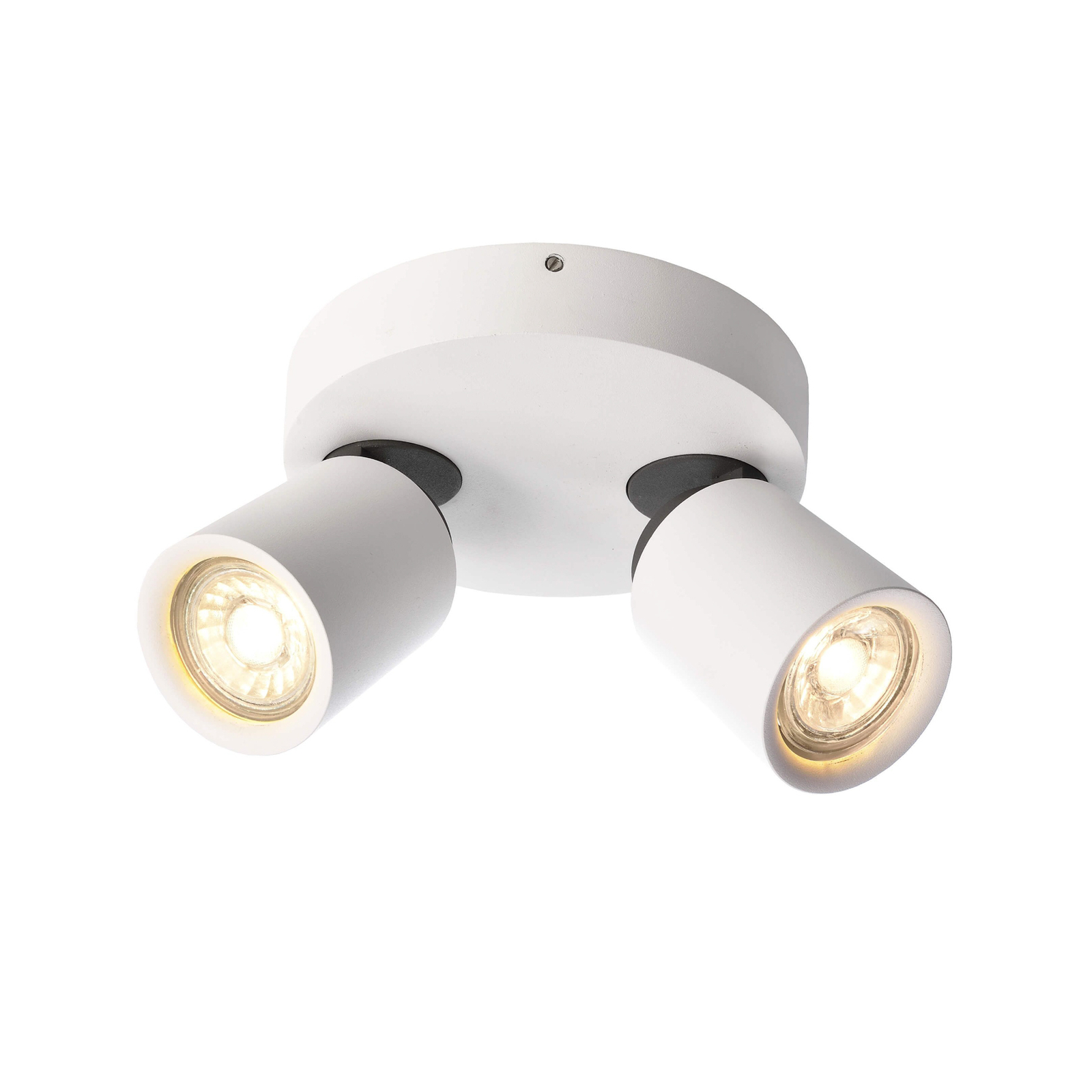 Librae Round II ceiling light, 2-bulb white