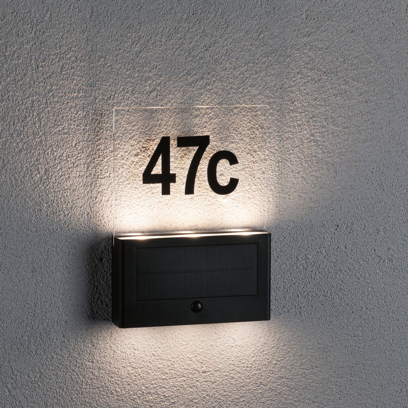 Paulmann Neda numéro de maison LED solaire capteur