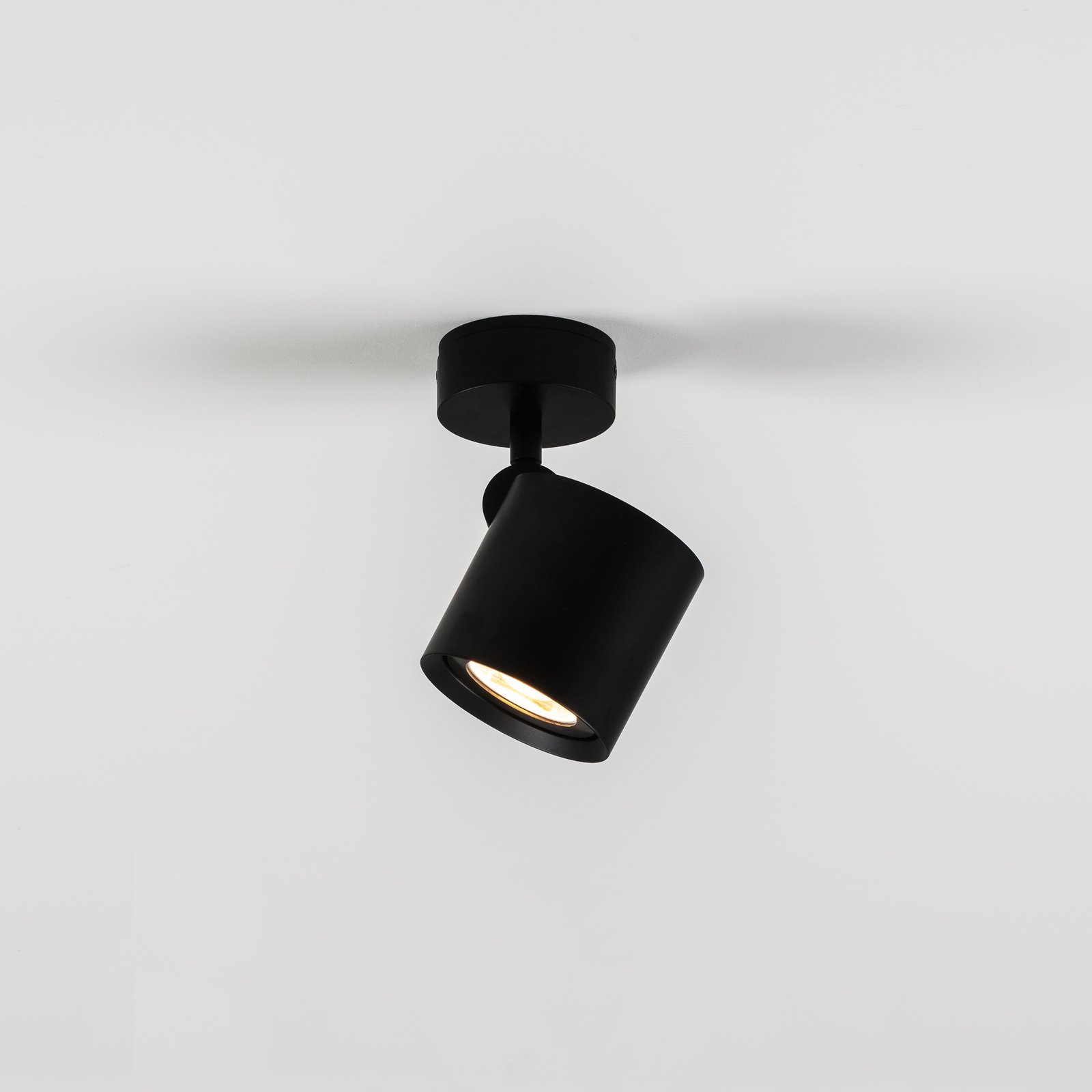 Milan Kronn plafondlamp 1 lamp hoogte 16,6cm zwart