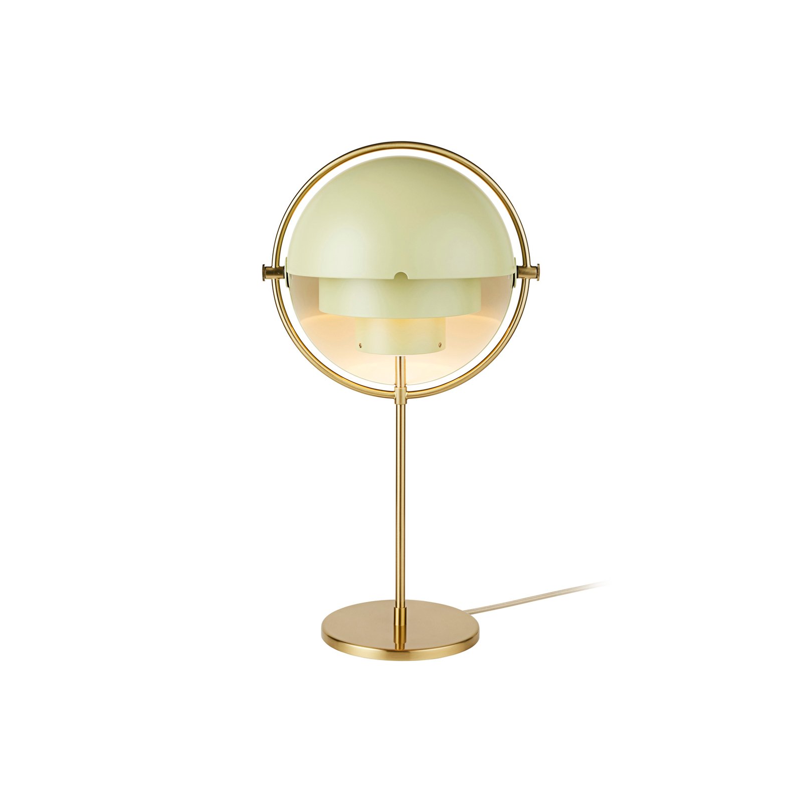 GUBI Multi-Lite table lamp, height 50 cm, brass/cream