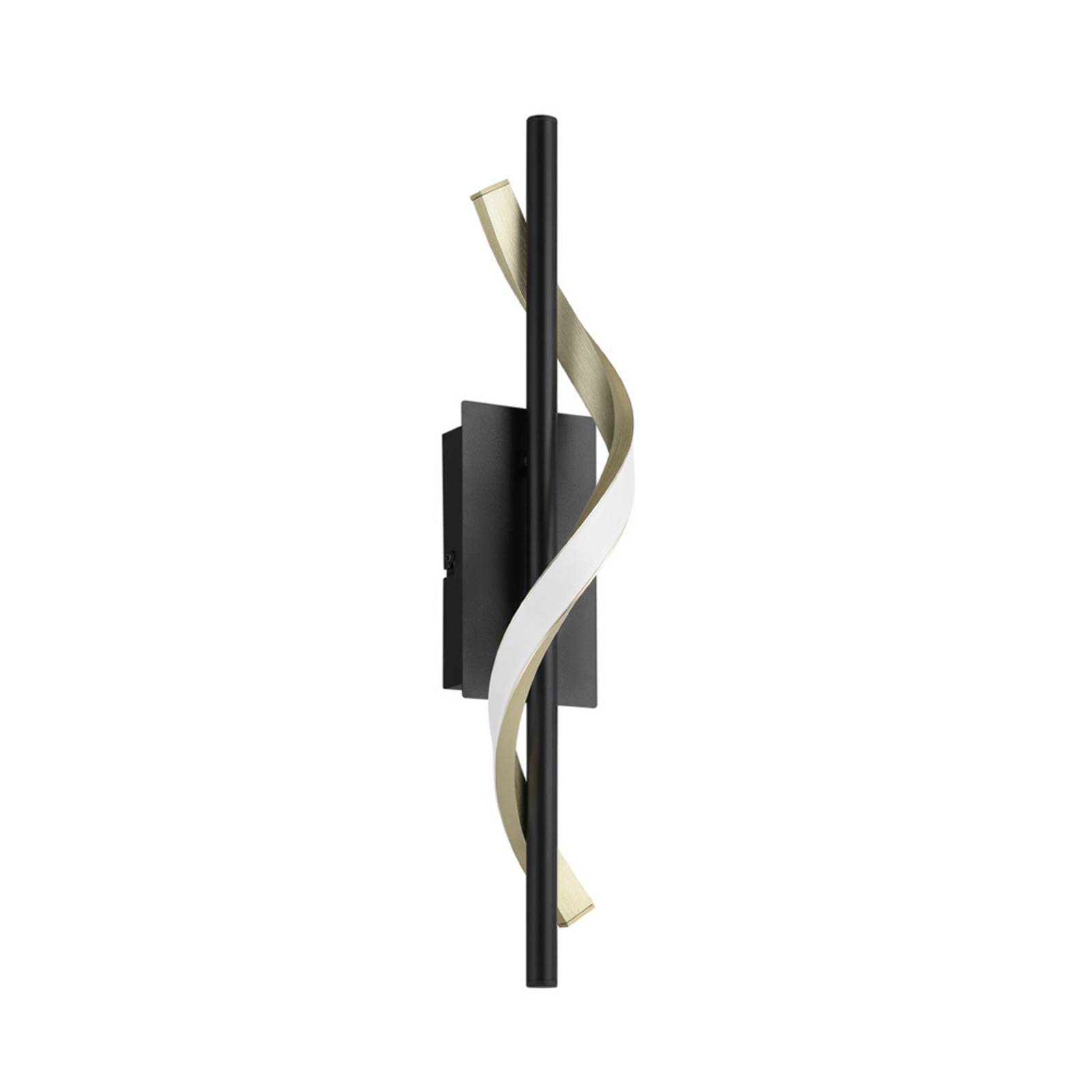 EGLO LED-Wandleuchte CONAPRATO, schwarz/messing, 47 cm, CCT