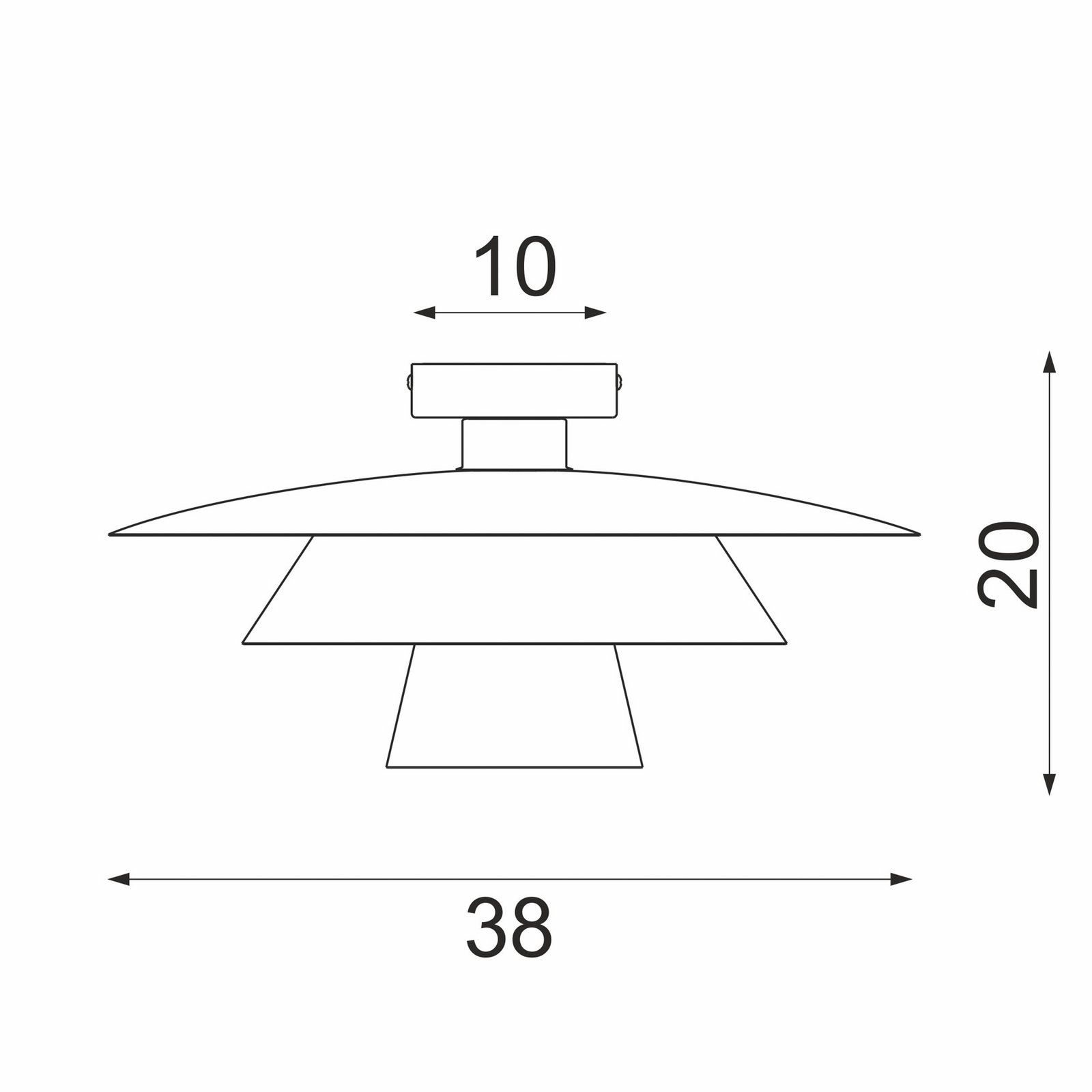 Deckenleuchte Plato, senfgelb, Metall, Ø 38 cm, E27
