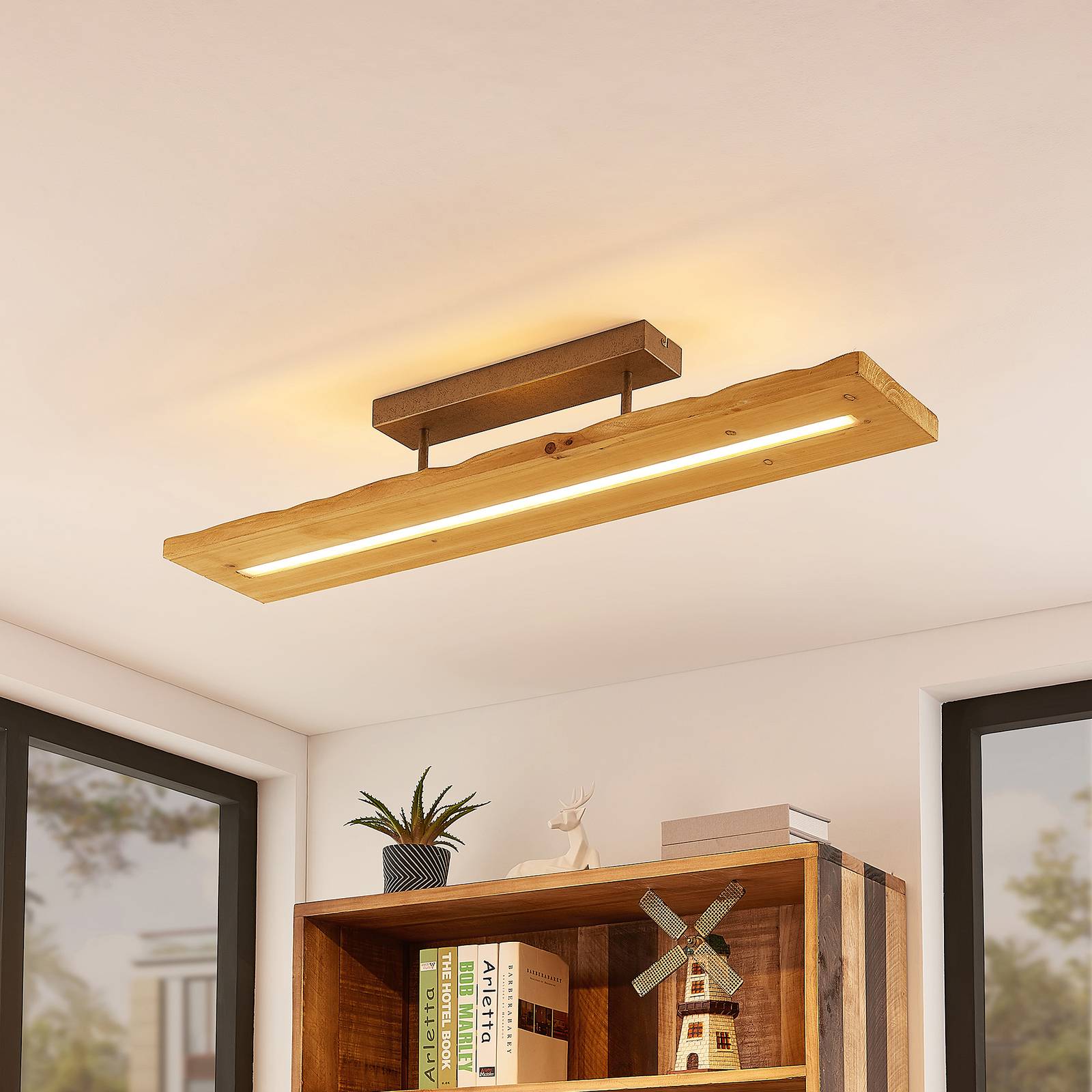 ceiling wood lamp