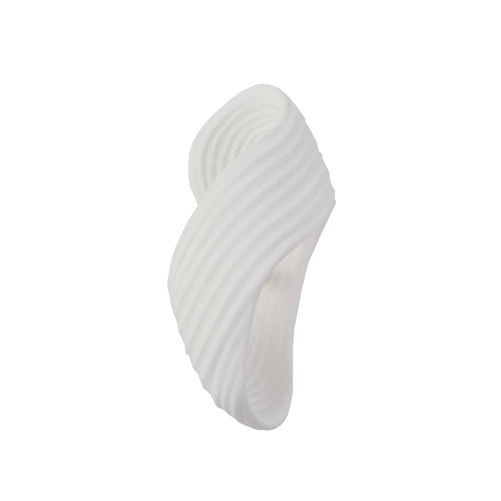 Aplique de pared Lindby Ornela, blanco, escayola, altura 29,5 cm