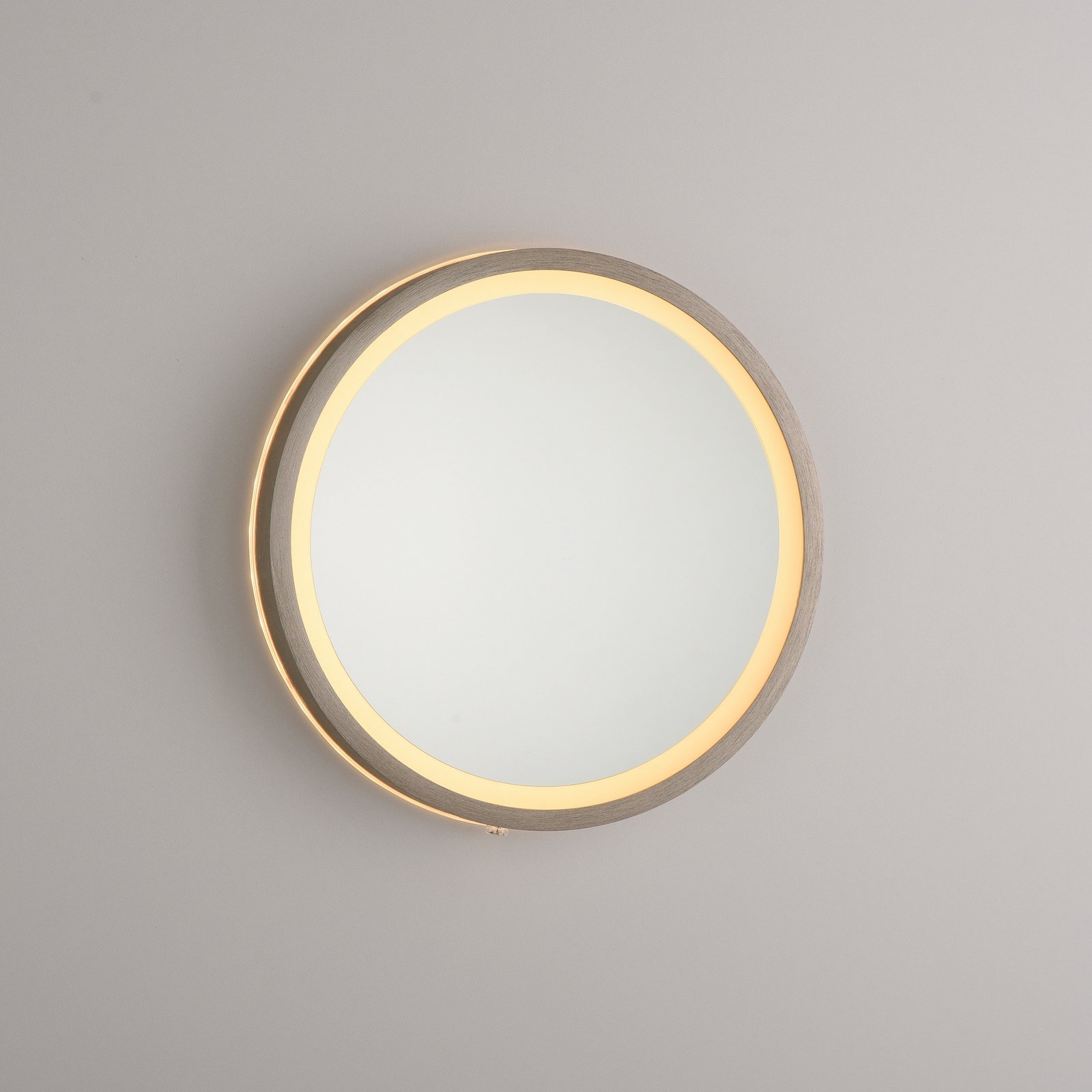 VIDRO LED wall mirror, bronze, Ø 26 cm, power bank, switch