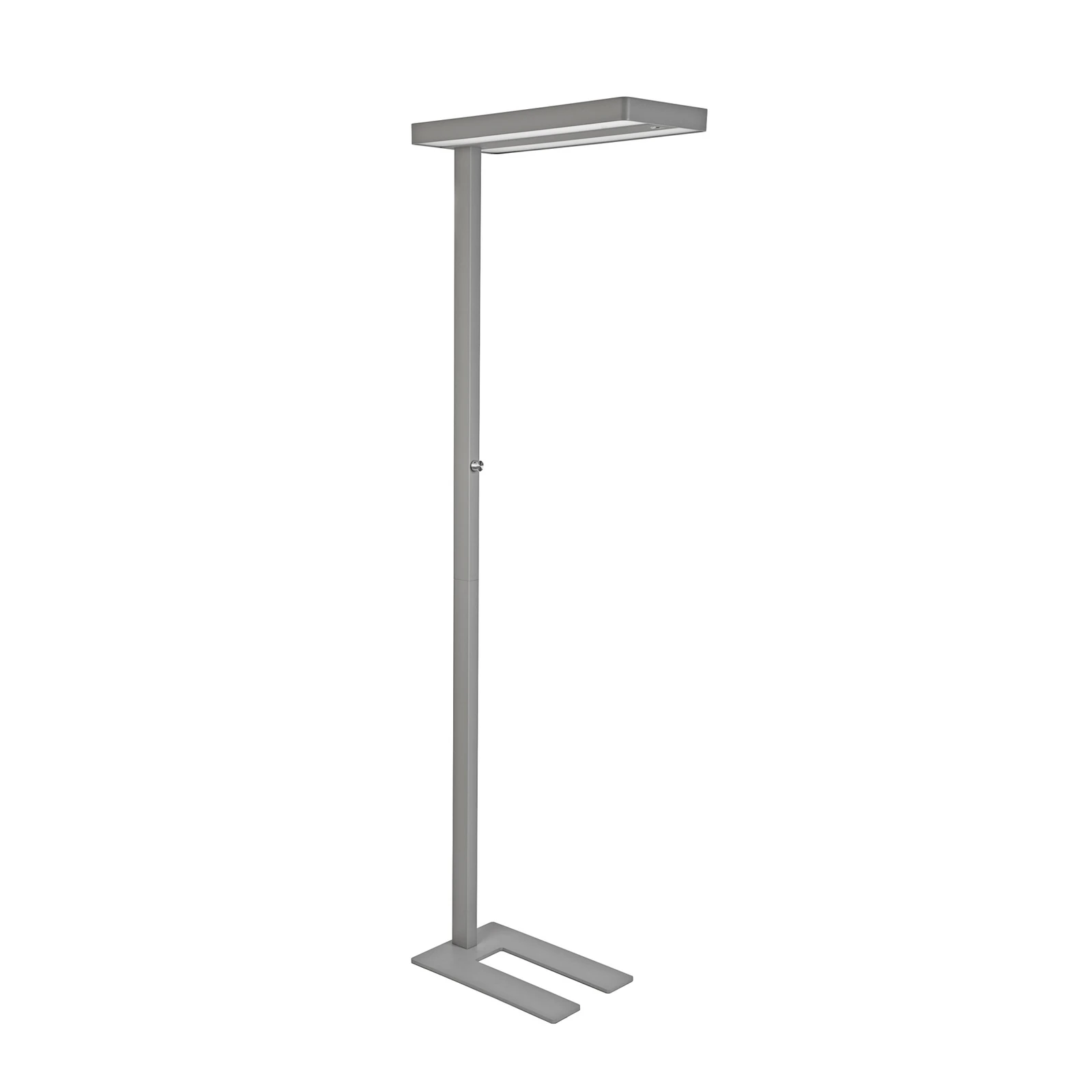 Lámpara de pie LED con sensor MAULjuvis, plateada, 196 cm, base atenuable