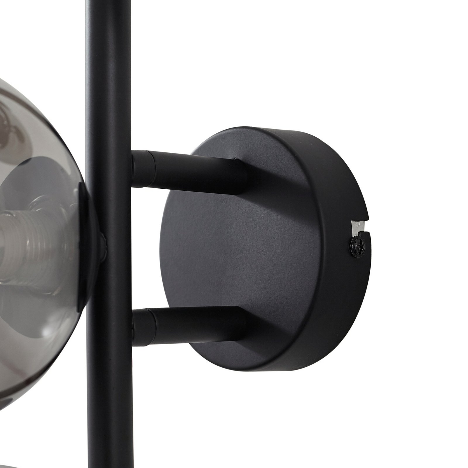 Lindby Wandleuchte Orbelia, schwarz, 3-flammig, Glas, G9