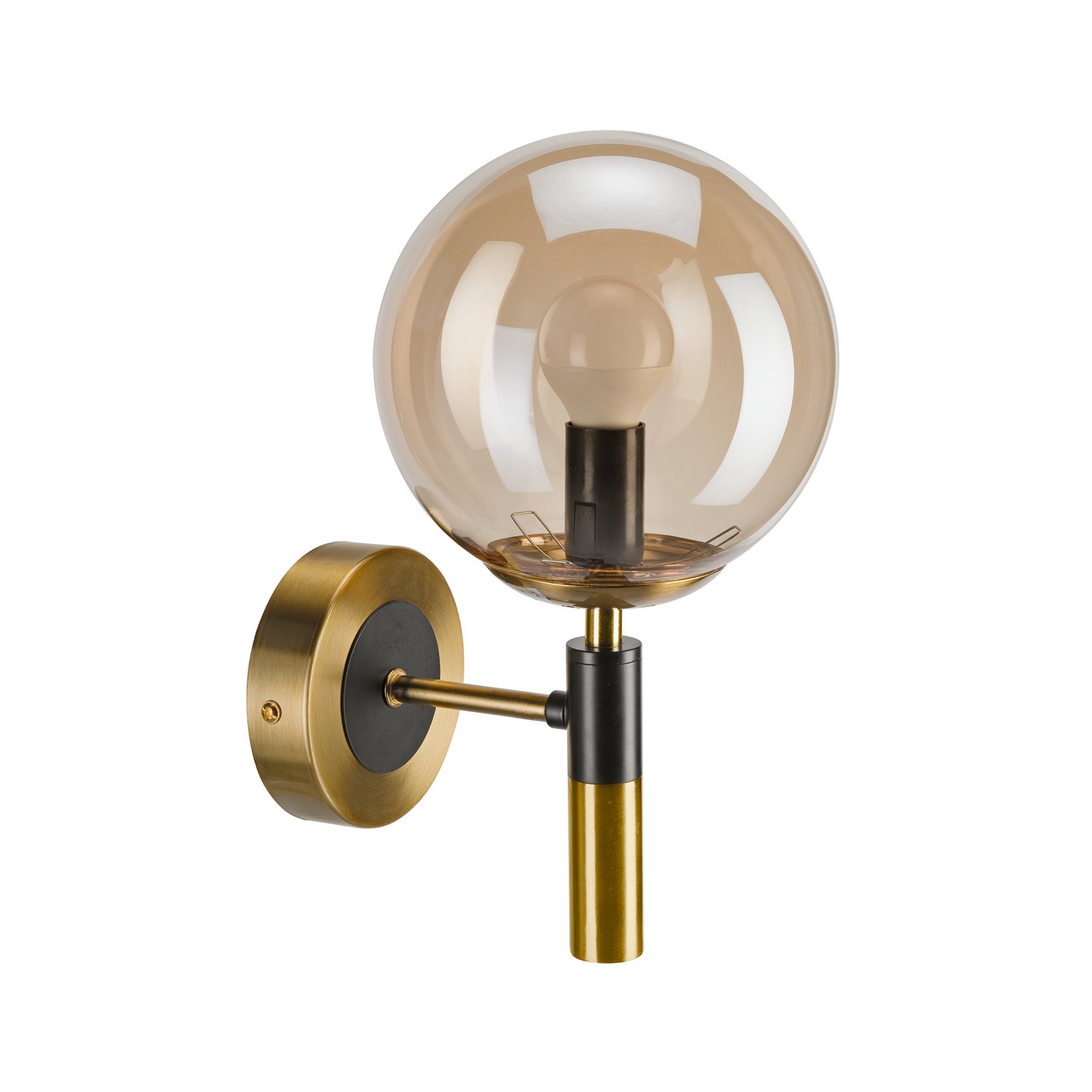 Wandleuchte Natalia, goldfarben, Ø 15 cm, Glas, E14