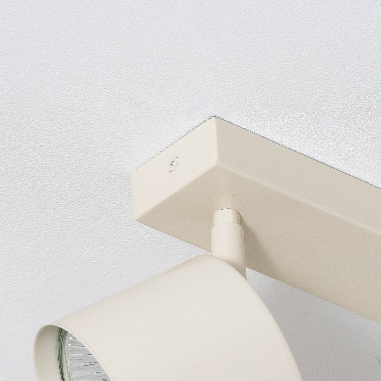 Takspotlight Chloe justerbar med 2 lampor, beige