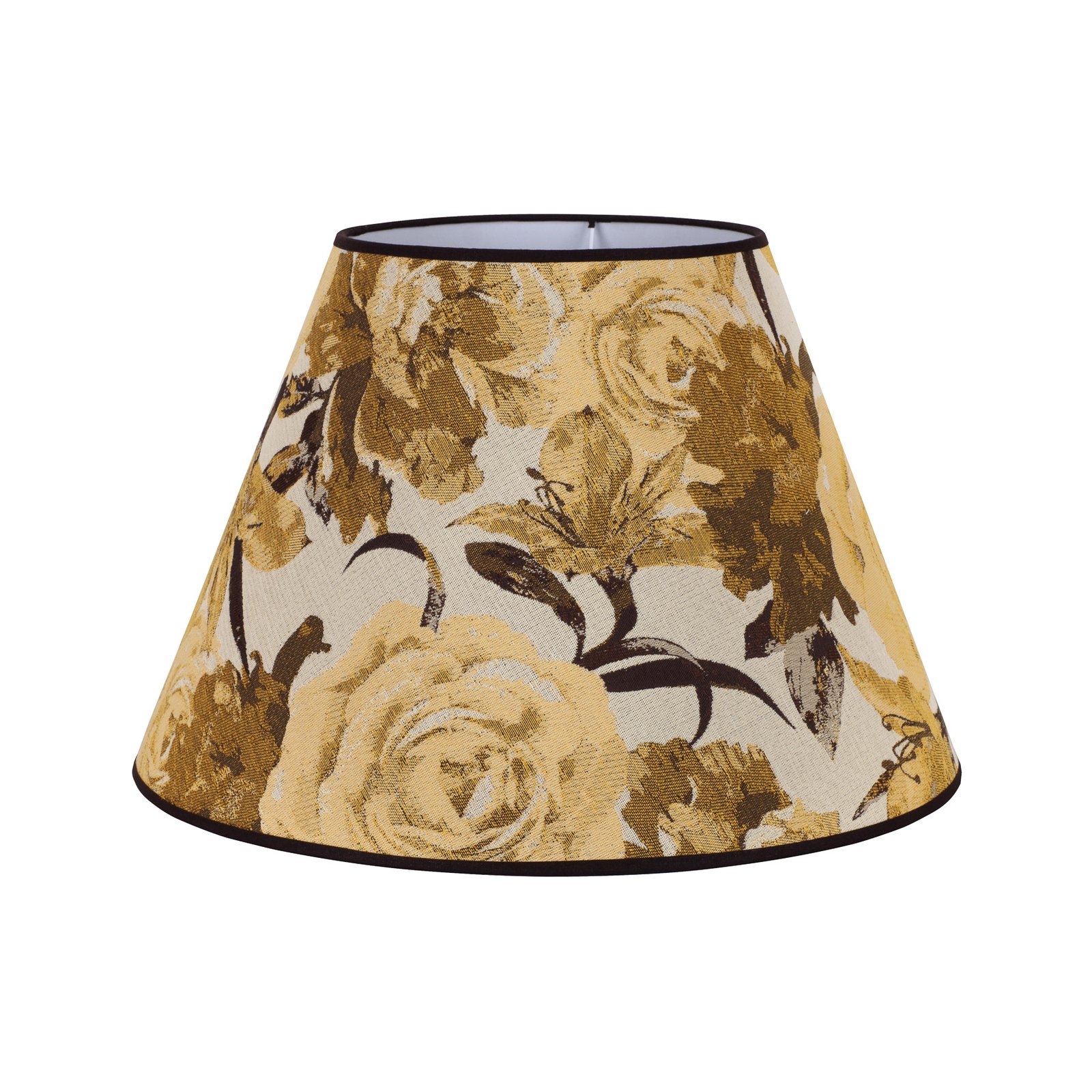 Lampenschirm Sofia Höhe 31 cm, Blumenmuster gelb | Lampenwelt.de