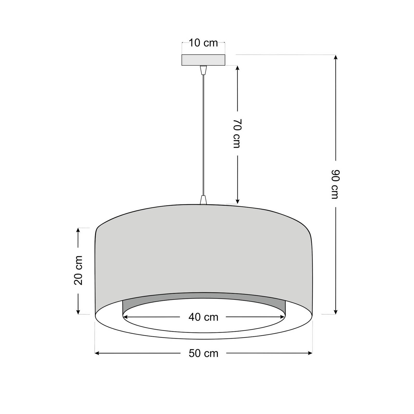 Lampa wisząca Boho, kremowy/beżowy, Ø 50 cm, wysokość 20 cm, juta