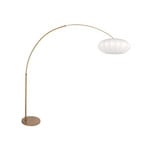 Boogstaande vloerlamp Sparkled Light brons/wit, 240 cm, zijde