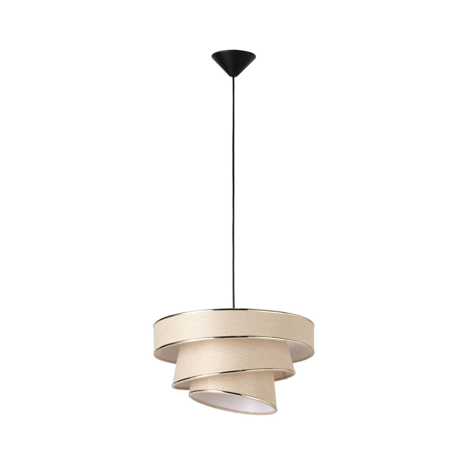 OSRAM hengelampe Decor Glittey, beige, Ø 40 cm, tekstil