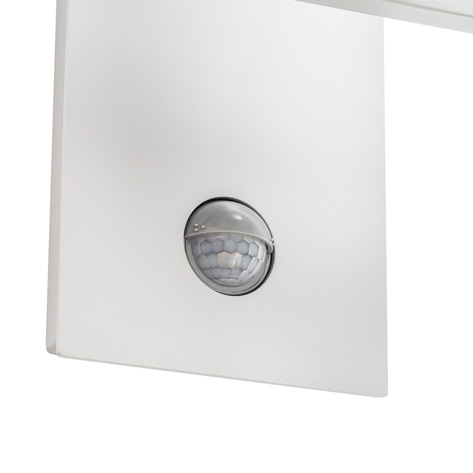 Lucande Applique da esterno Ferda, sensore, portalampada inferiore, grigio