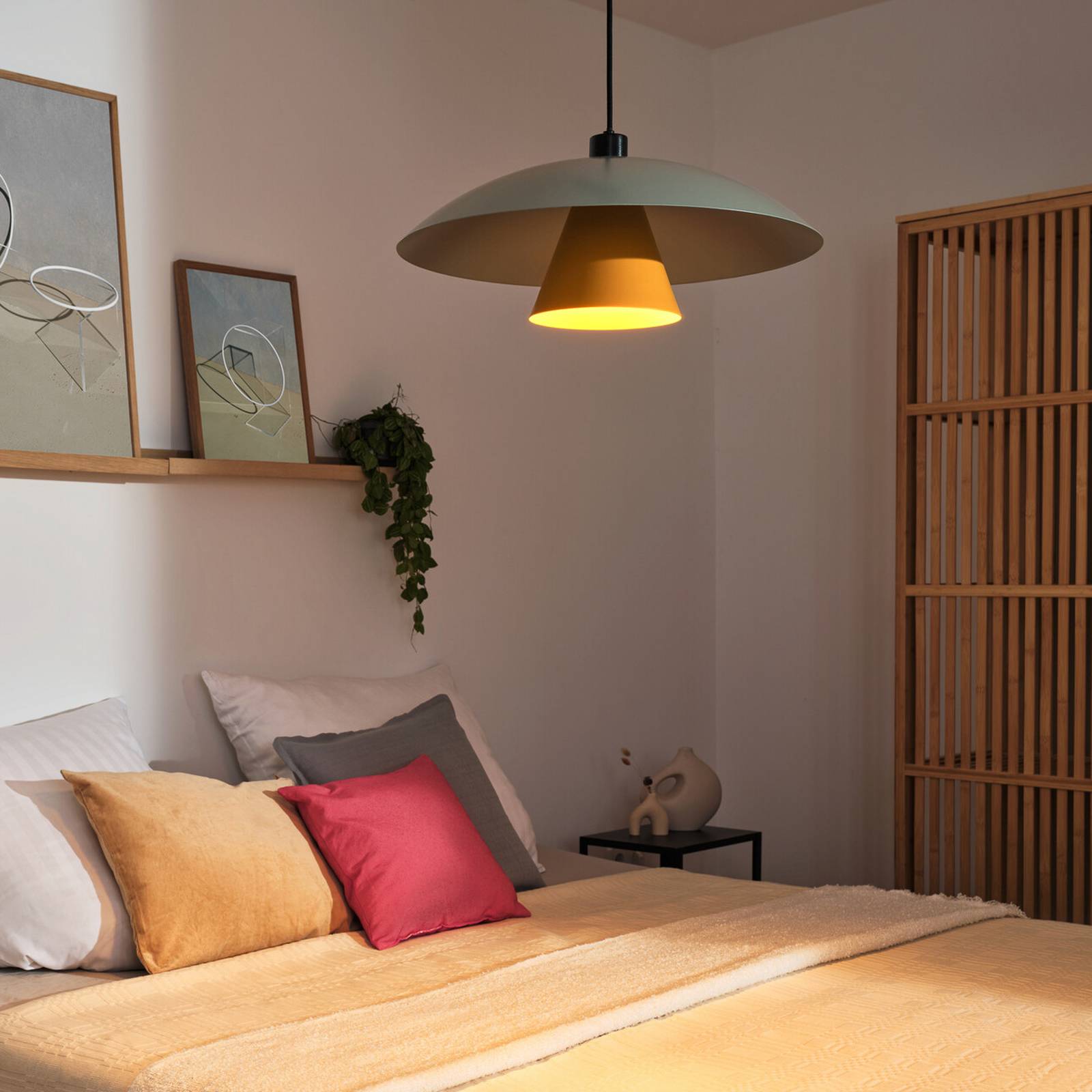 OSRAM Hängelampe Decor Flying Mushroom grün/gelb, Stahl, E27 günstig online kaufen