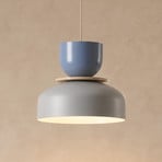 Hanglamp Uto, grijs/blauw, Ø 30 cm, metaal