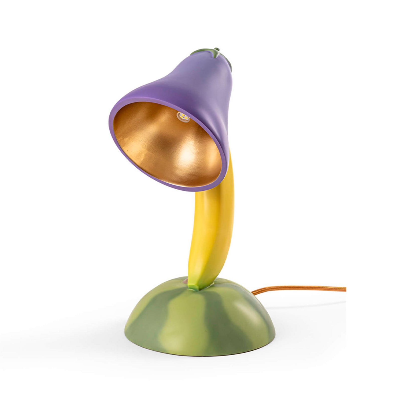 Aubergine bordlampe, lilla/grøn/gul, 31 cm SELETTI - Stue - Plastik billede