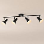 Nola Faretto da soffitto Milia, a 4 luci, nero, 79 cm, E14
