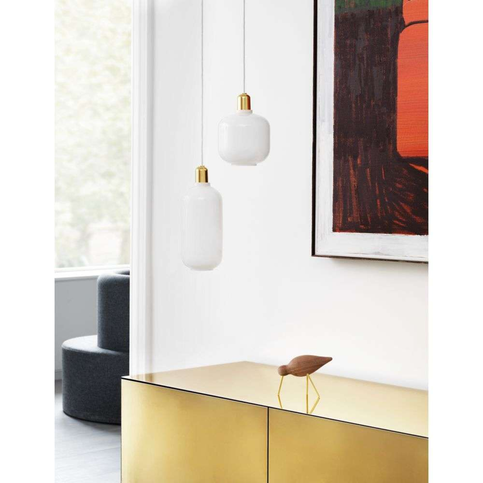 Amp Lampada a Sospensione Piccolo Opaco/Bianco - Normann Copenhagen