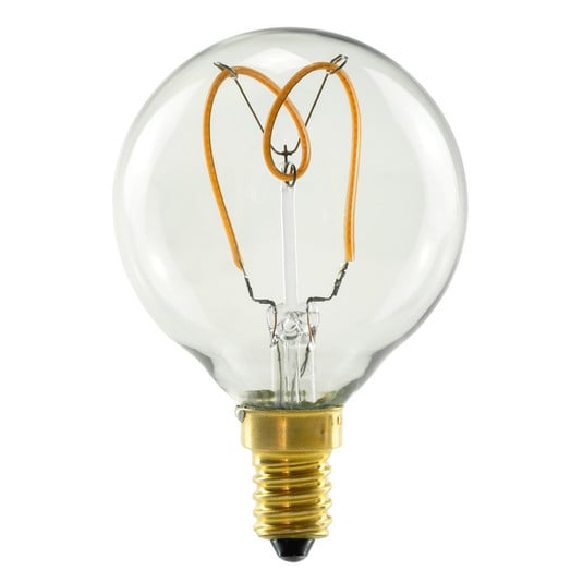 SEGULA LED globe bulb E14 3.2W 2,200K dimmable clear