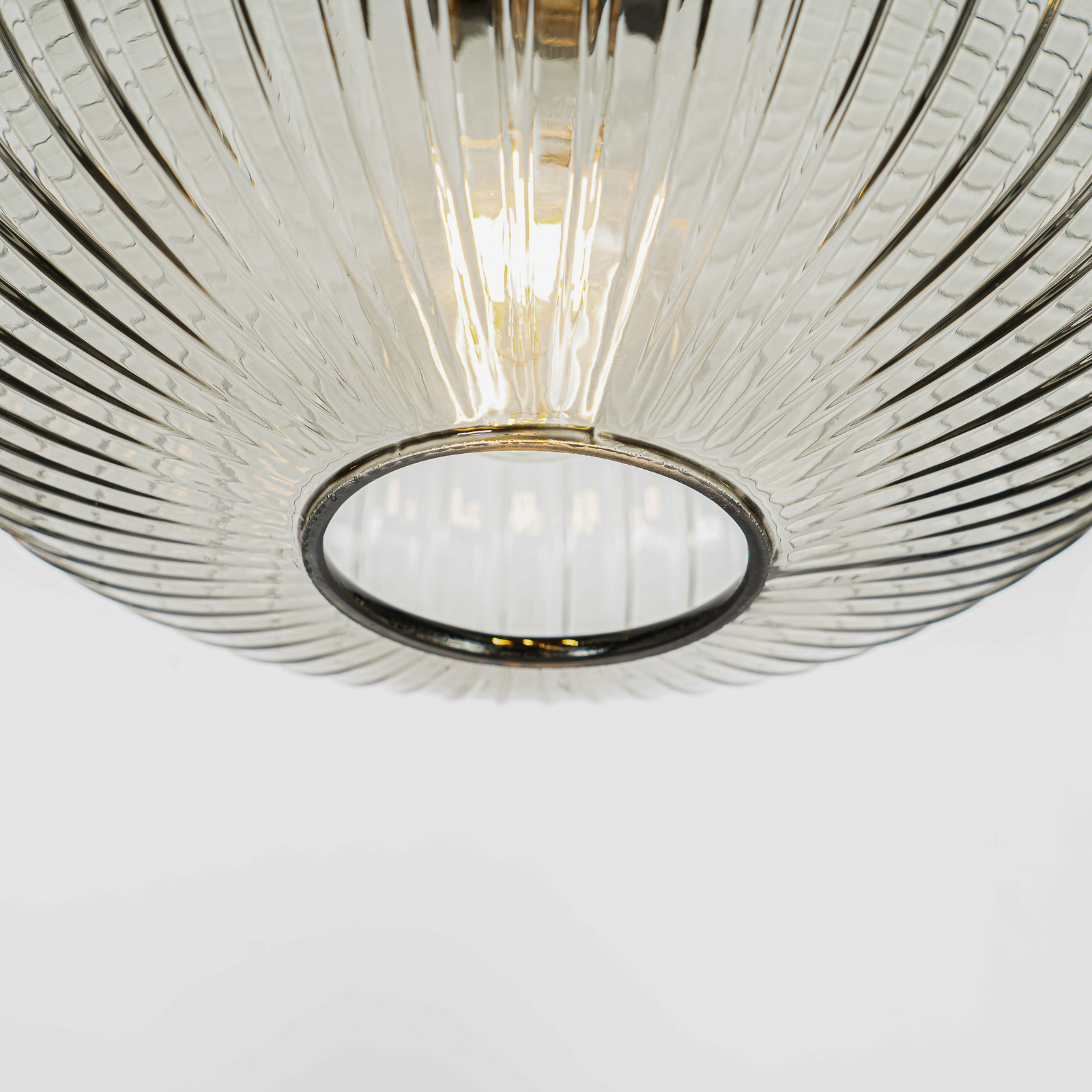 Lucande Lomeris suspension, à 5 lampes, gris fumée