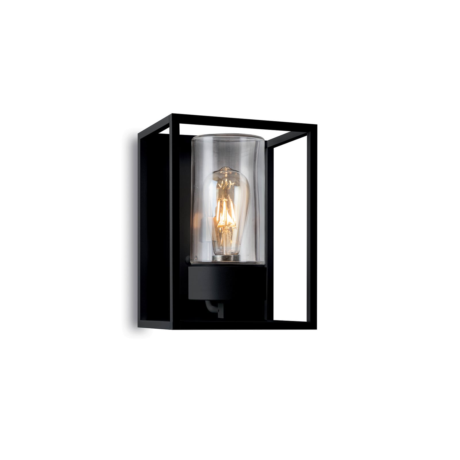 Moretti Luce Preto, Transparente Candeeiro De Parede Para Exterior Cubic³ 3366 Preto/Claro