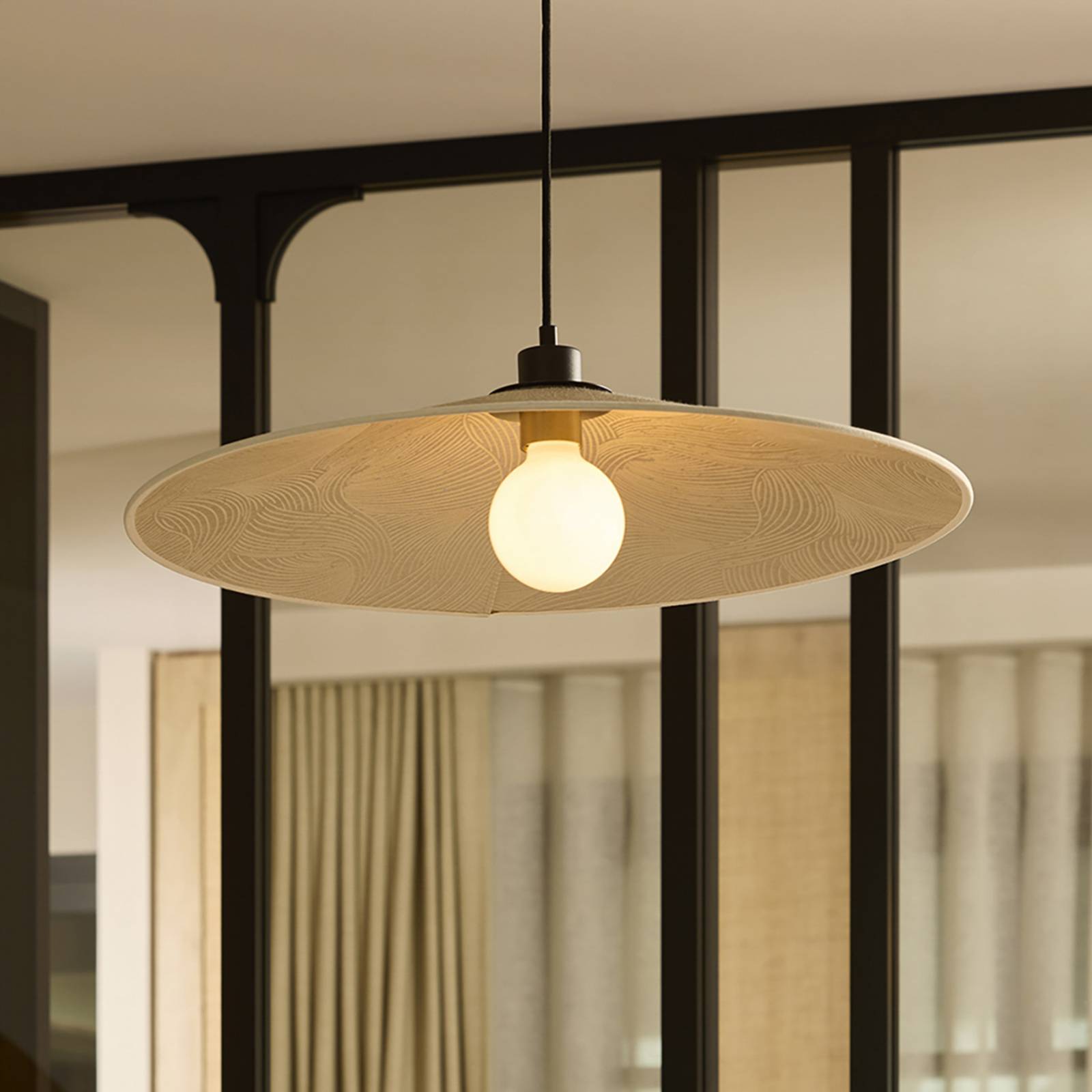 Gatsby hængelampe, ramil, Ø 60 cm MARKET SET - Spisestue - Design - Stof / tekstil - Med én lyskilde
