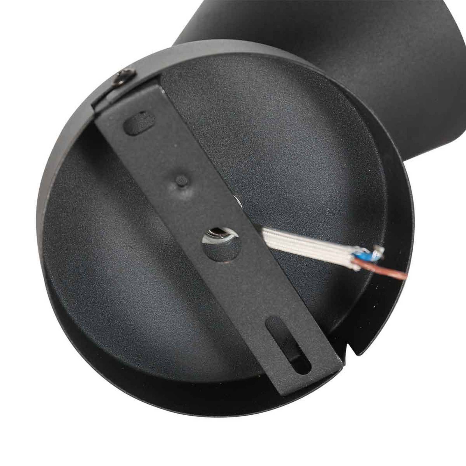 Reflektor ścienny Oeroe, 1-punktowa, czarna, metalowa, E14