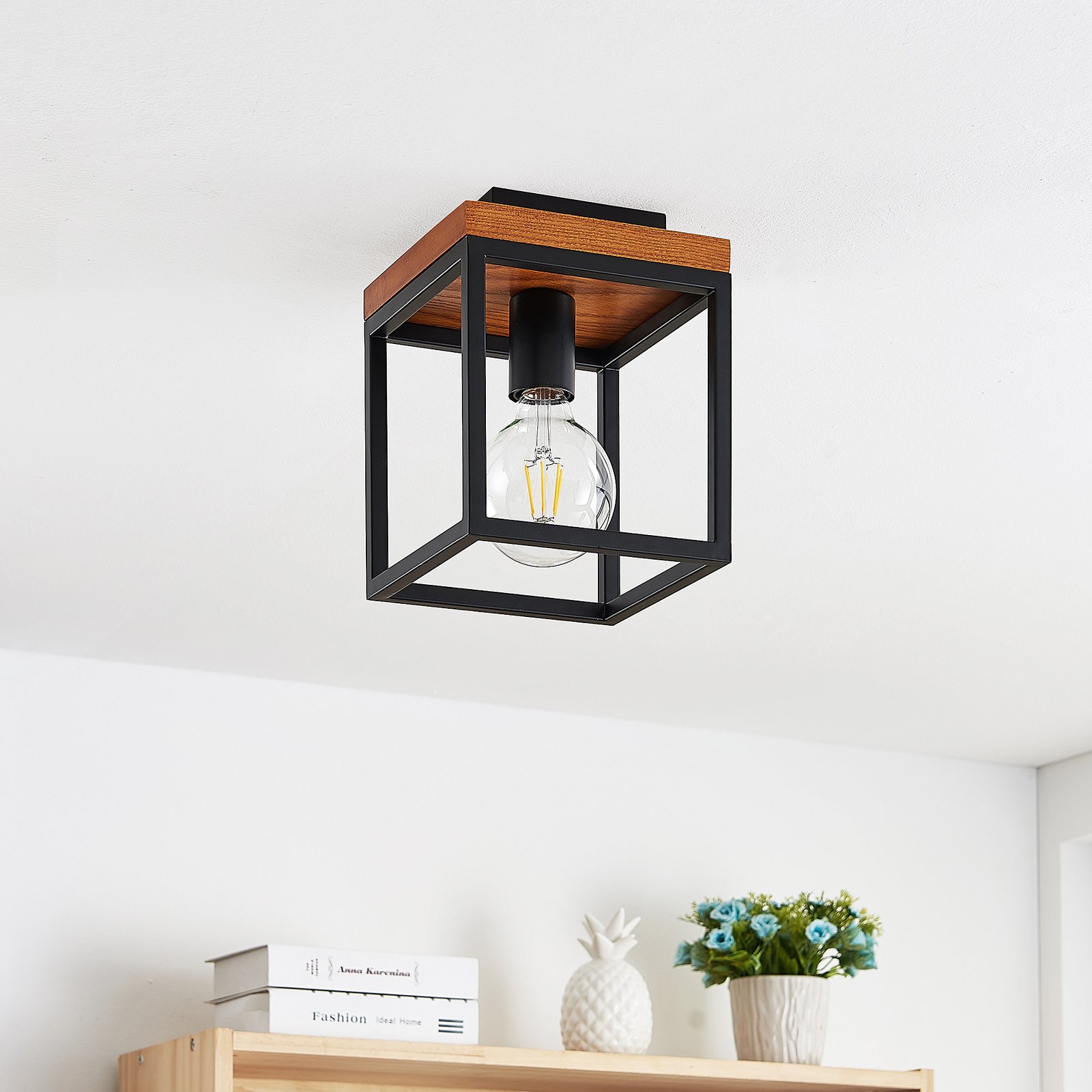 Miravi Deckenleuchte Wood/Black - Lindby