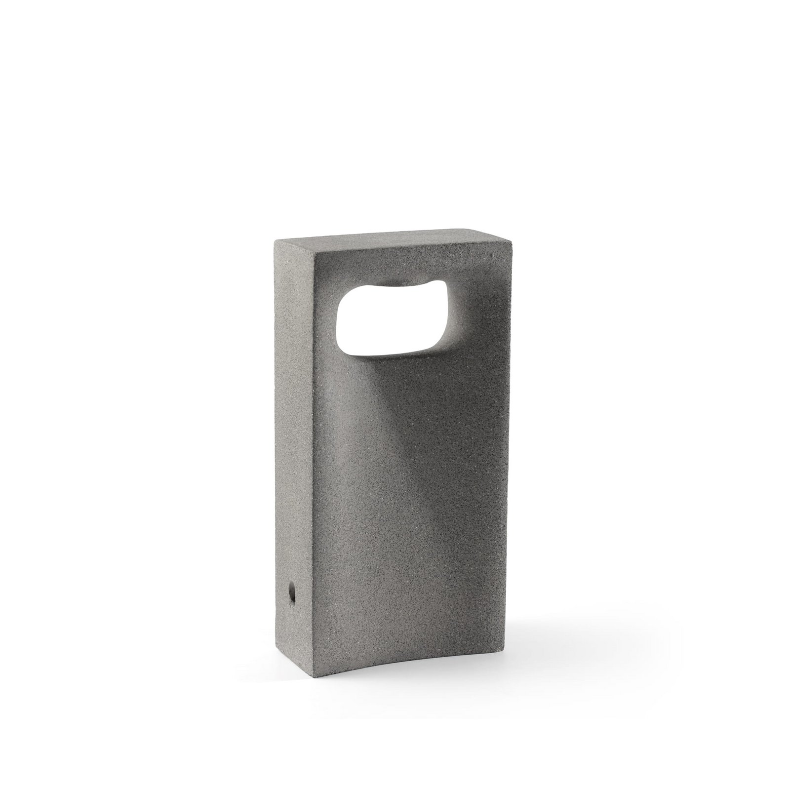 Glint LED pedestal light, 3000K, 40 cm, grey, concrete, IP55