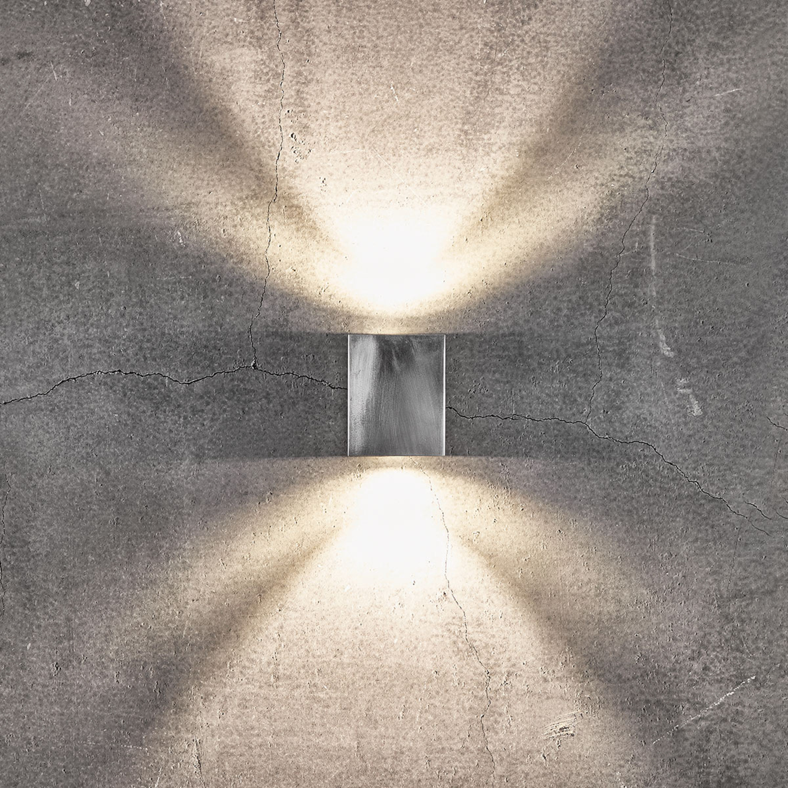 LED-Außenwandlampe Canto Kubi 2, 10 cm, grau