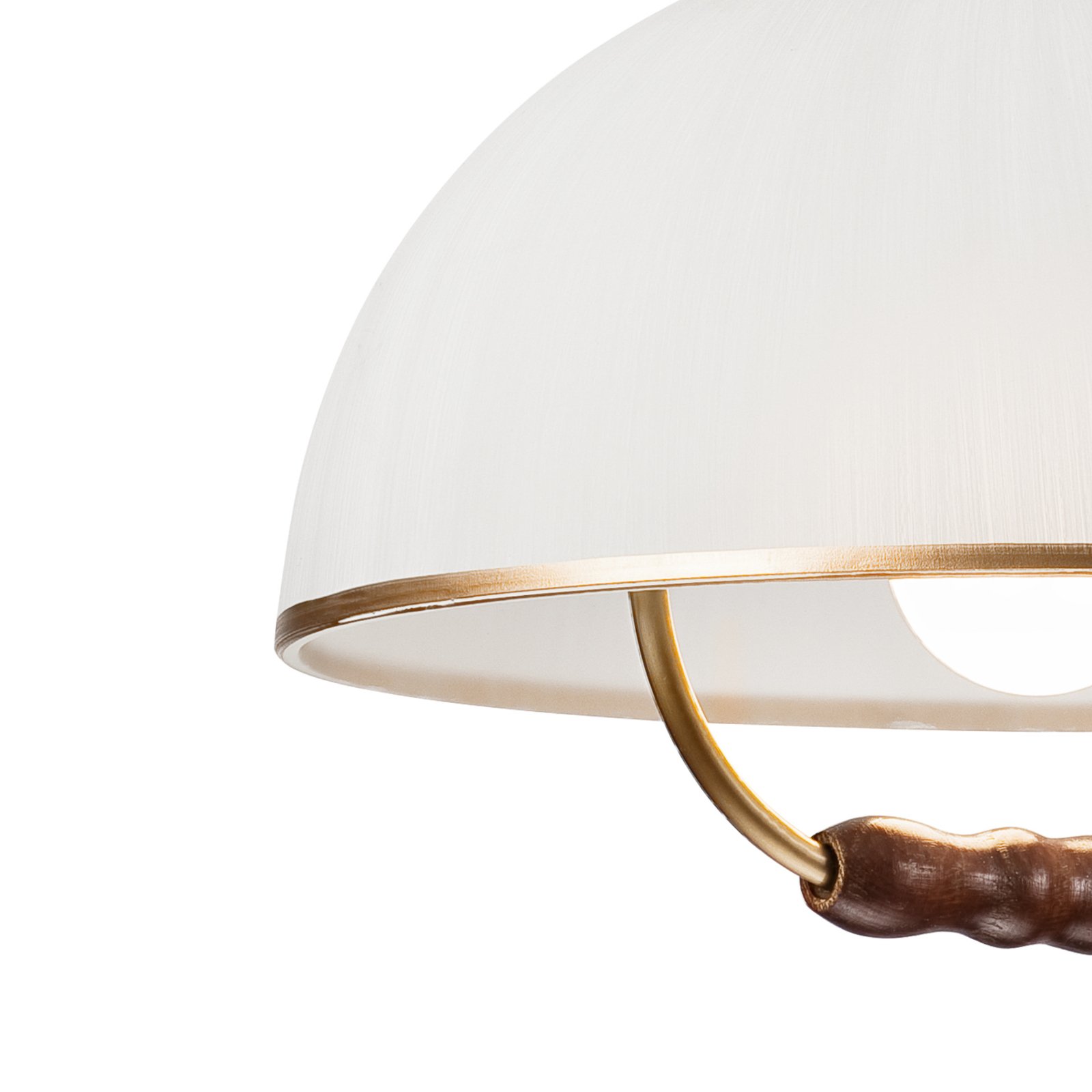 Hanglamp Ilsa, wit/goud, Ø 30 cm, in hoogte verstelbaar