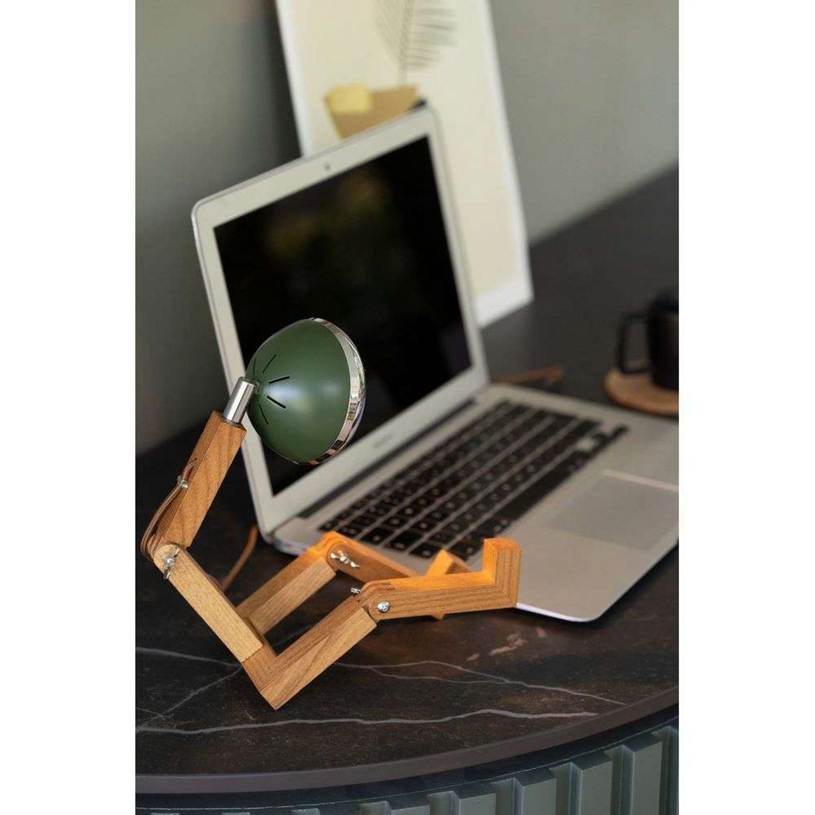 Mr. Wattson Mini Bordslampa USB Ash/Army Green - Piffany Copenhagen