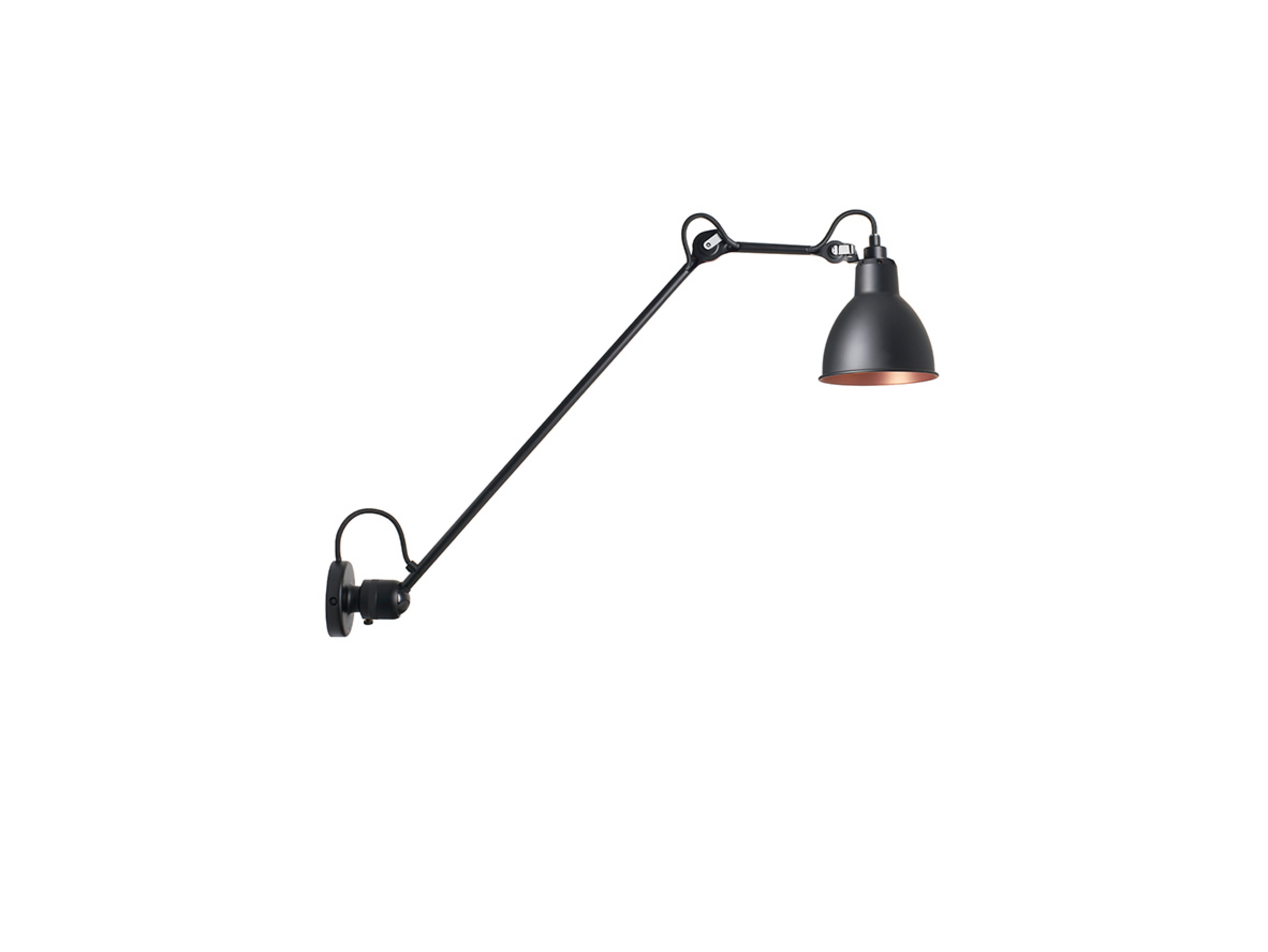 304L60 Applique Murale Noir/Noir/Cuivre - Lampe Gras