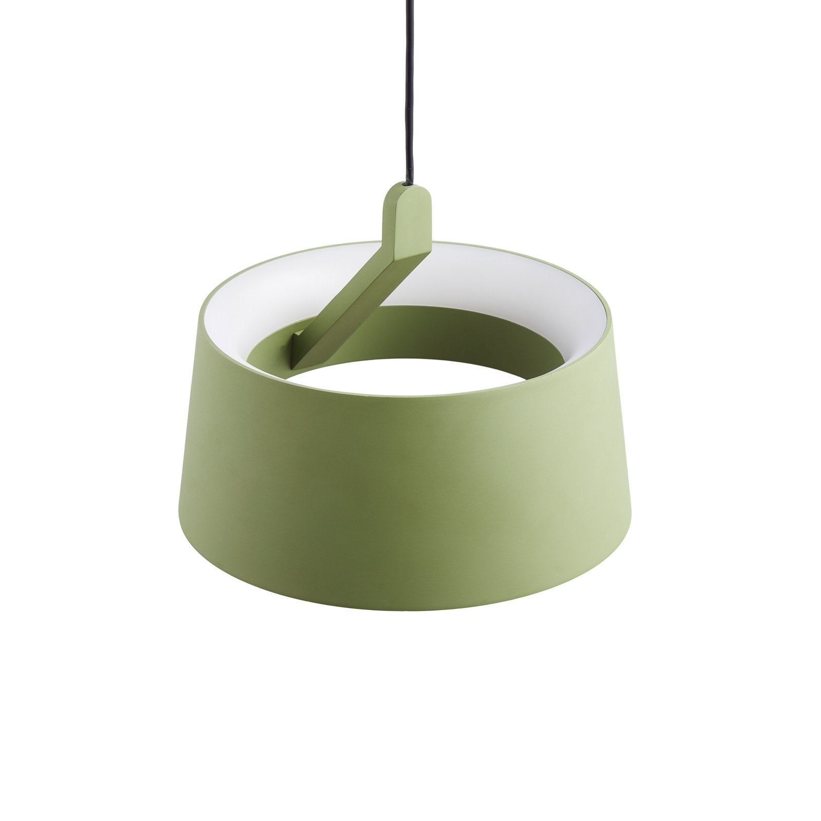 LOOM DESIGN Suspension LED Cookie, vert, aluminium Ø 15 cm