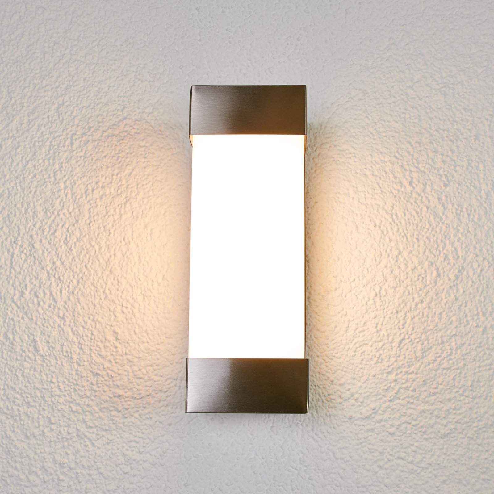 Severina LED Outdoor Wall Lamp Stainless Steel/White - Lindby