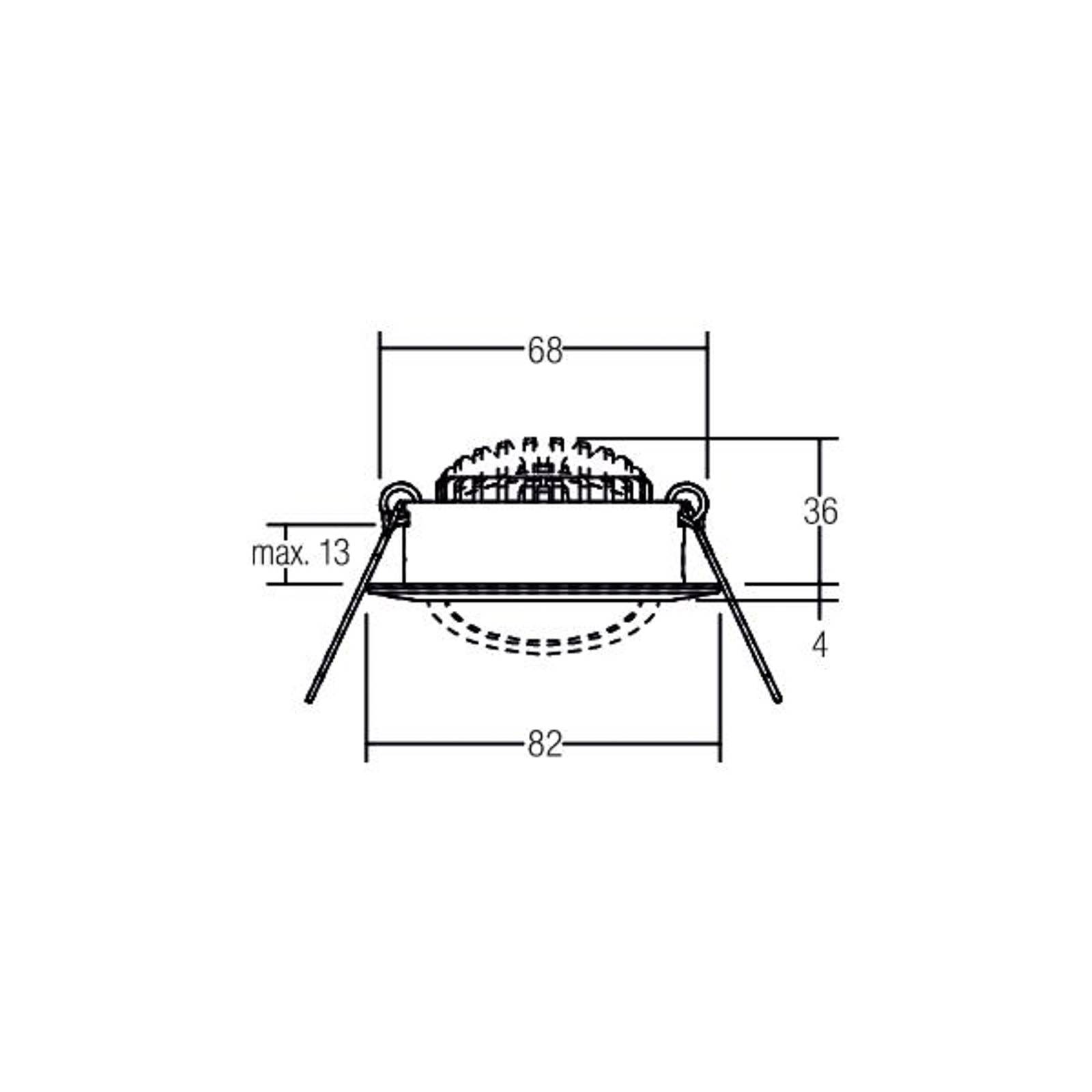 BRUMBERG BB03 LED indbygningsspot on/off tilslutningsboks hvid