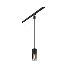 Lampada a sospensione a binario Robin per DUOline, nero/grigio fumo