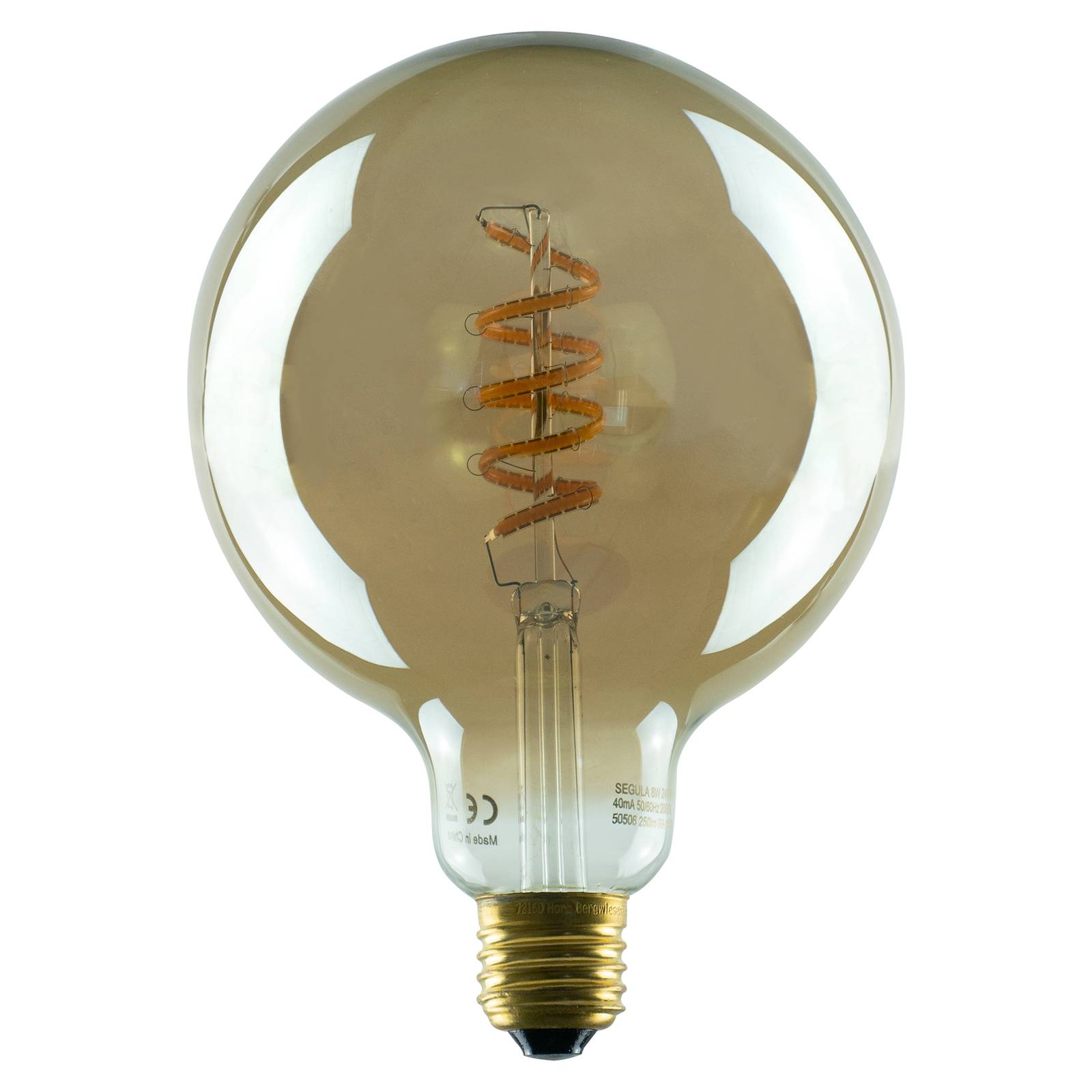 SEGULA ampoule LED 125 Curved Spirale E27 6W grise Luminaire.fr