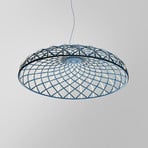 FLOS Skynest LED-riippuvalaisin, sininen, Ø 90,4 cm, muovia