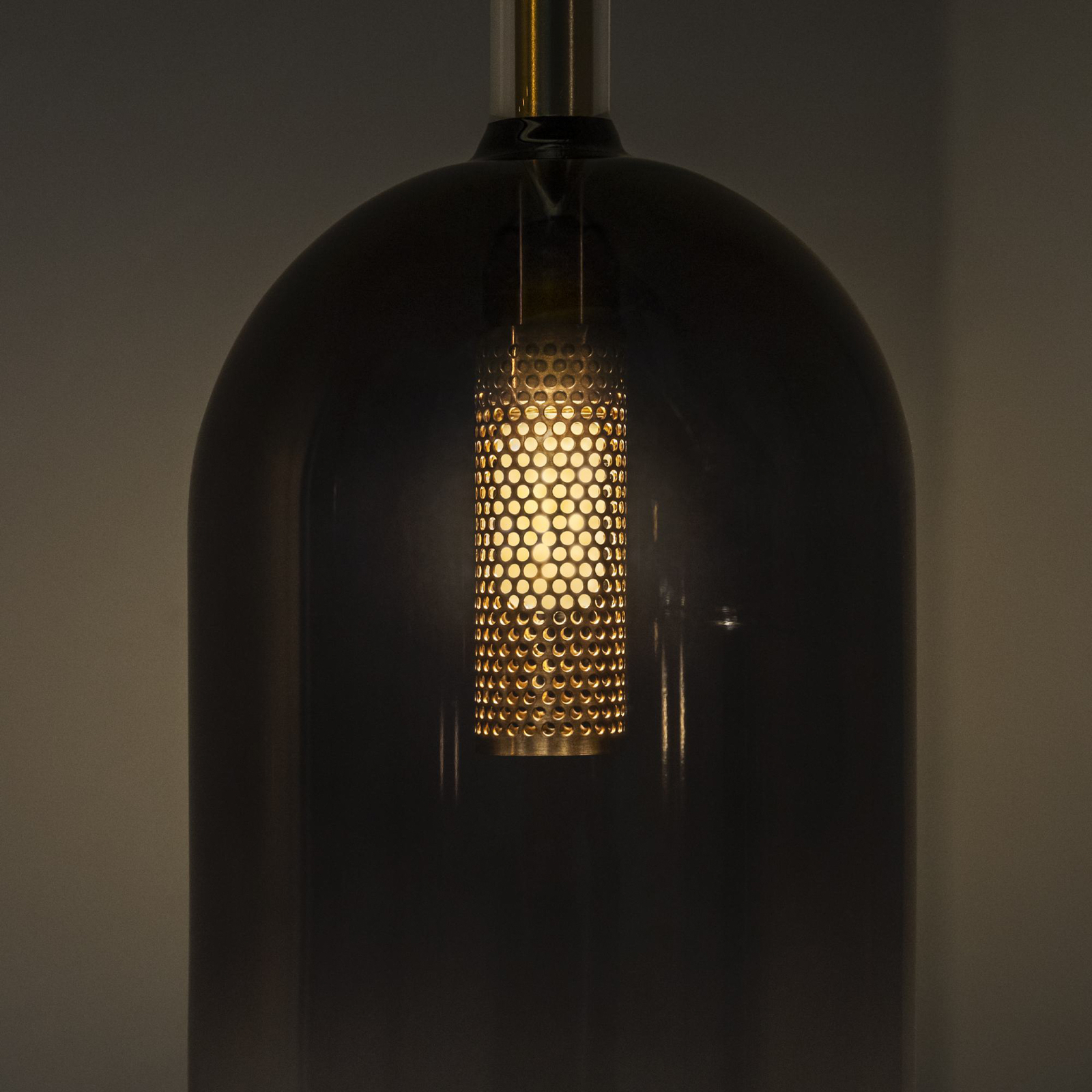 Ideal Lux Empire Cilindro hængelampe, klart/røggråt glas