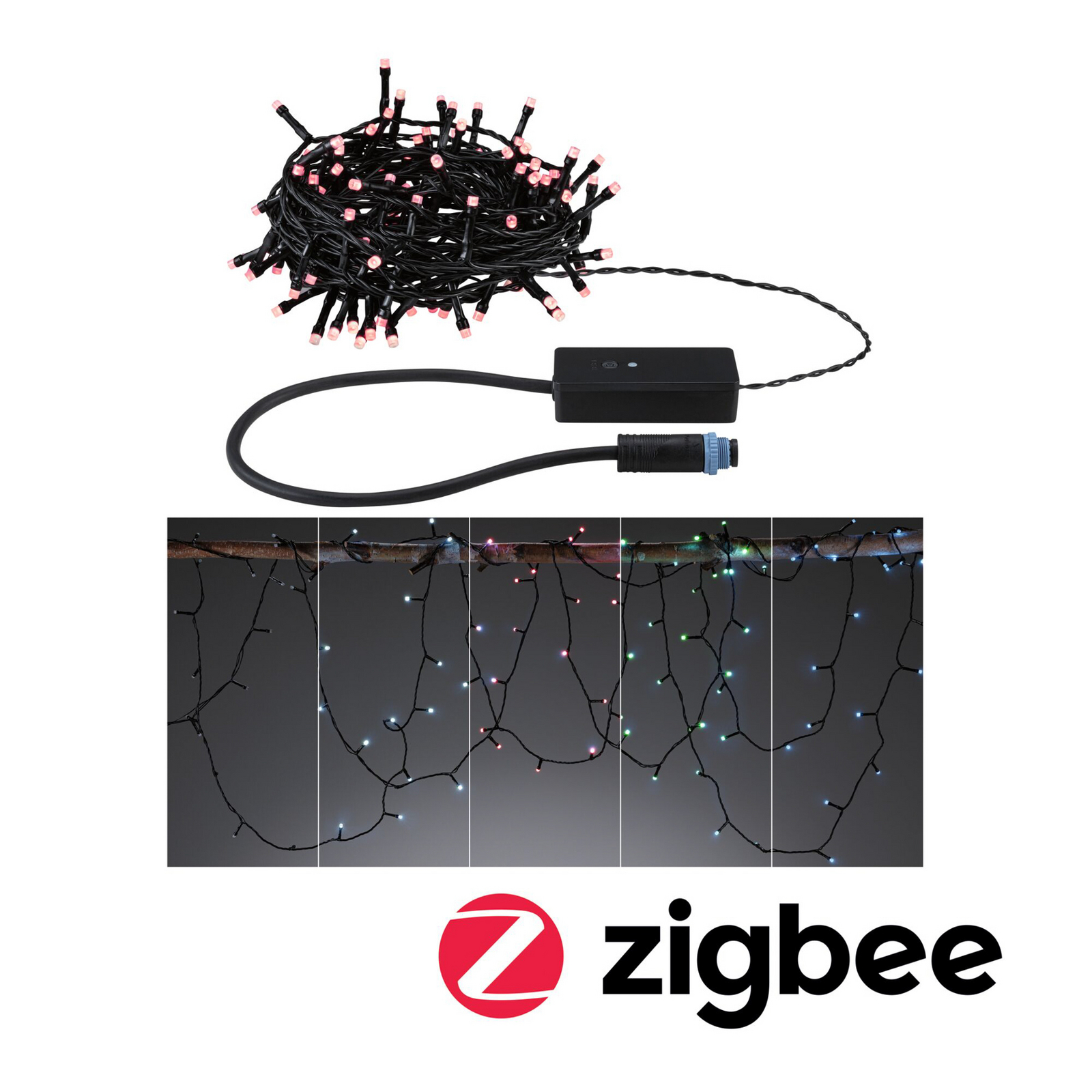 Paulmann Plug&Shine Smart Guirlanda Luminosa Yuna 10 m RGB preta