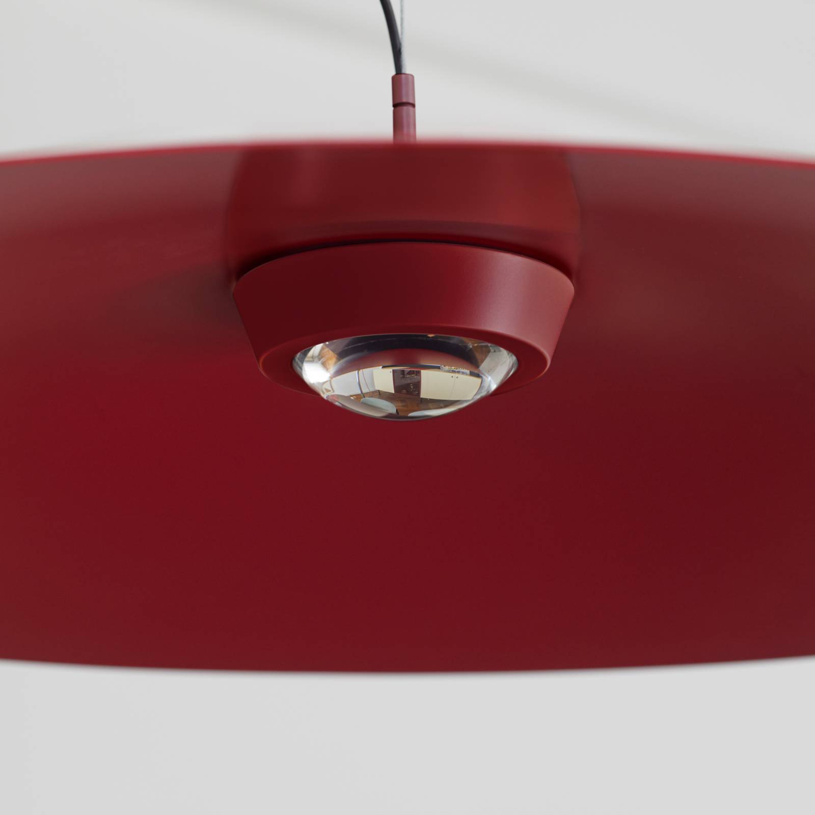 Luceplan Koinè -LED-riippuvalo Ø 110 cm punainen