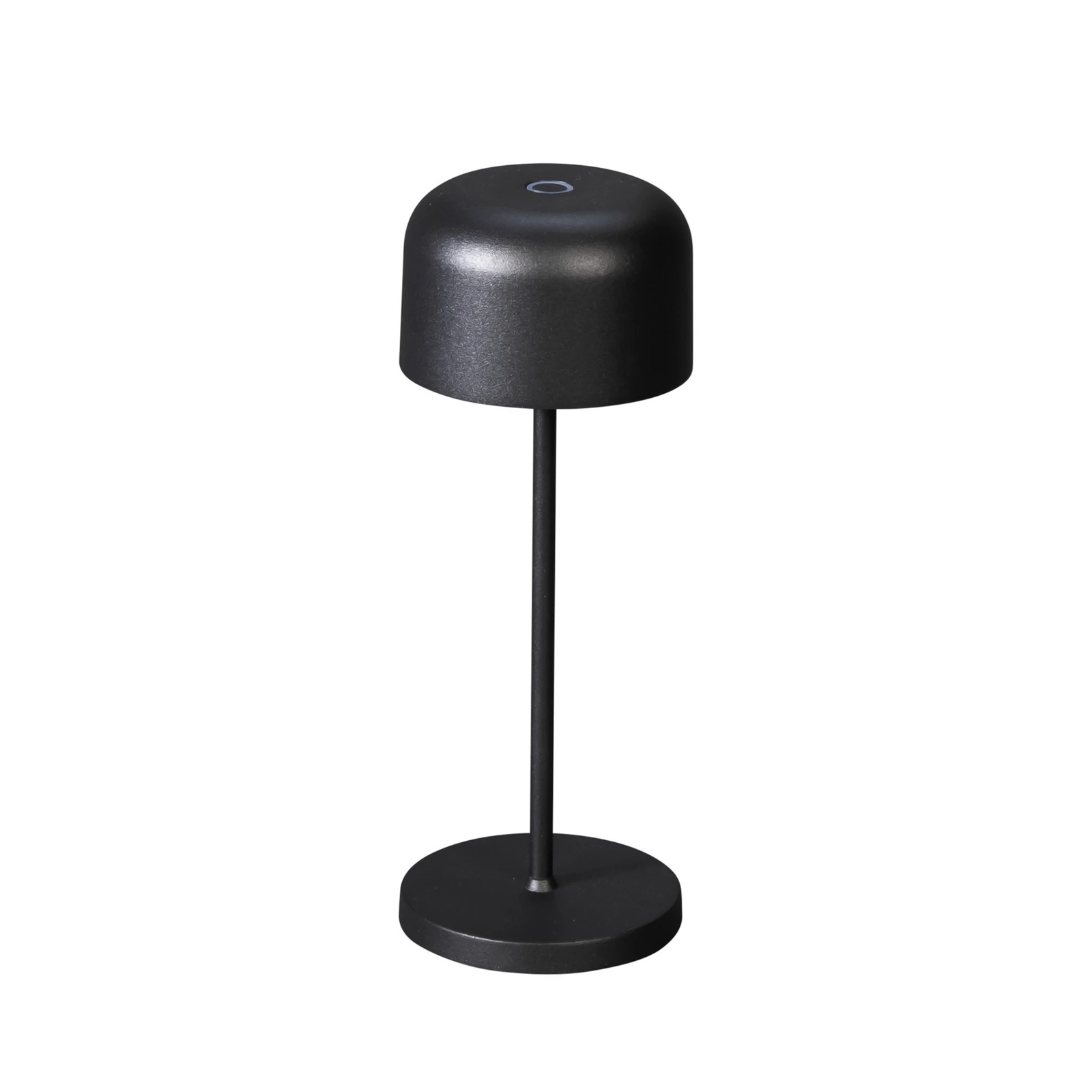 LED tafellamp Lille, hoogte 20 cm, zwart, IP54, USB