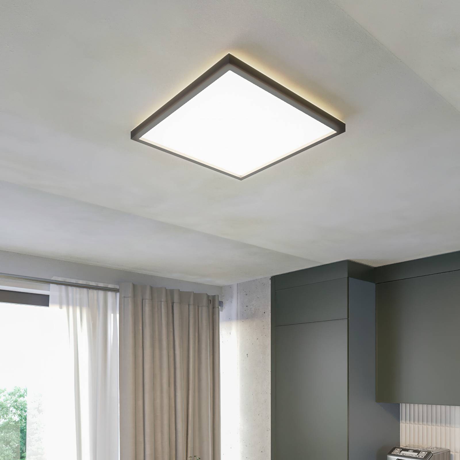 Prios Avira LED-Deckenleuchte, quadratisch, 42 cm günstig online kaufen