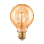 LED kulista E27 G80 4W filament 1 700 K bursztyn