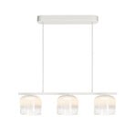 Lampă suspendată LED Maytoni Spirito, 3 becuri, albă, sticlă, dimabil