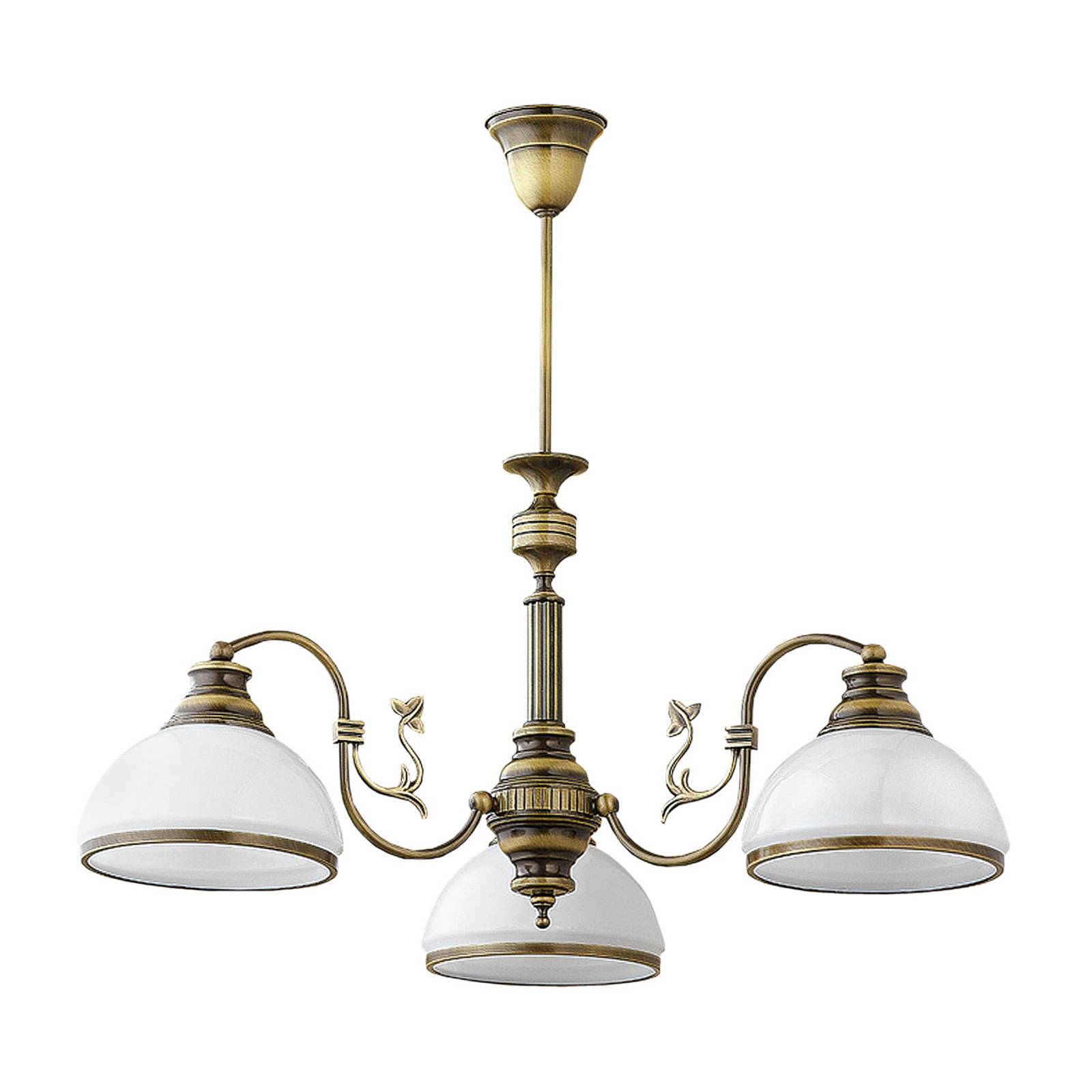 Suspension Petro avec abat-jour en verre, 3 lampes
