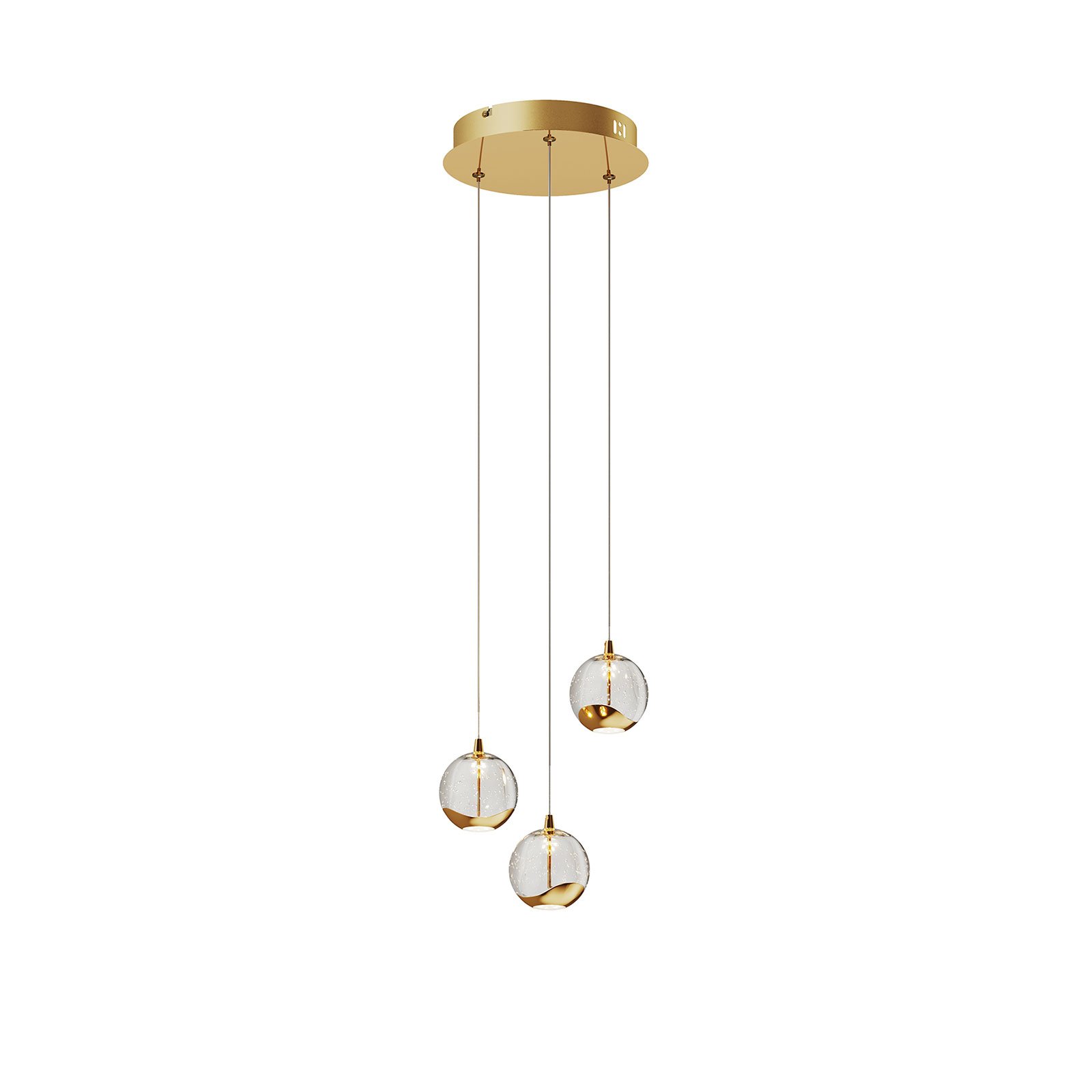 Hayley 3 Suspension Clear/Gold - Lucande