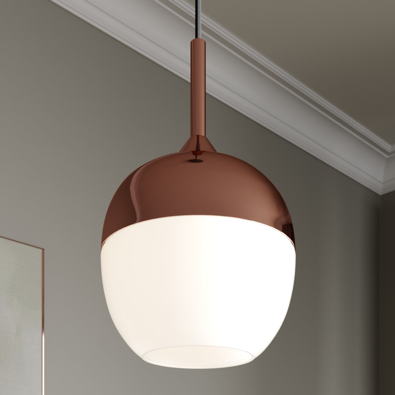 Copper-coloured Deda pendant lamp